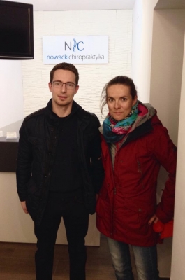 Maja Włoszczowska i dr Mateusz Nowacki, Chiropraktyk.